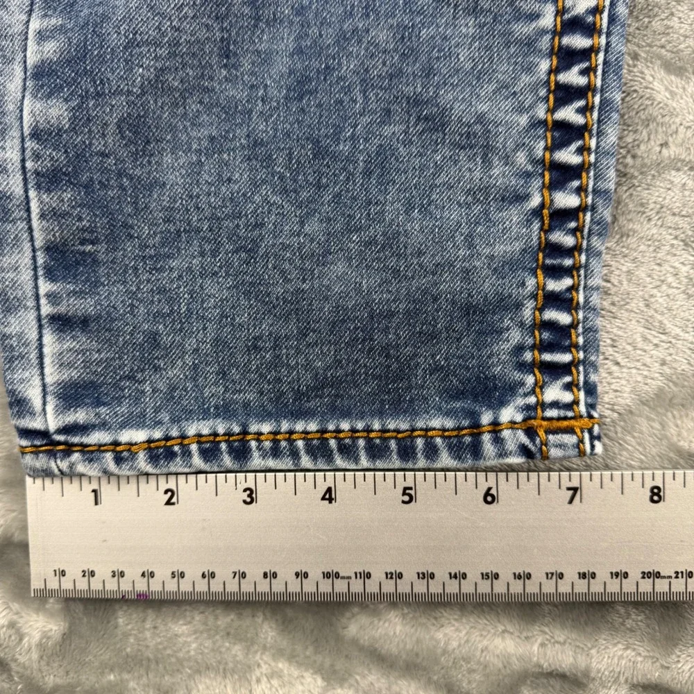 True Religion Rocco Relaxed Skinny Jeans Mens 41-29 Medium Wash Blue Denim Y2K
